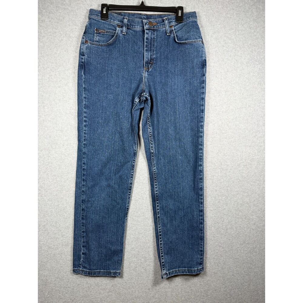 Vintage Riders Women's 10P Blue 100% Cotton High Rise Straight Leg Jeans 3844